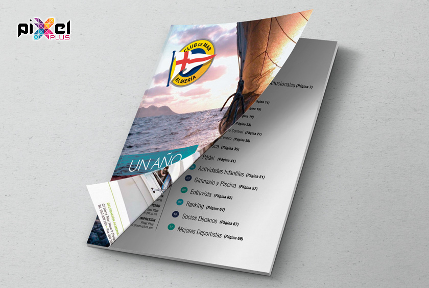 Portfolio de "Anuario Club de Mar de Almería, Diseño Gráfico por Pixel Plus Estudio Gráfico"