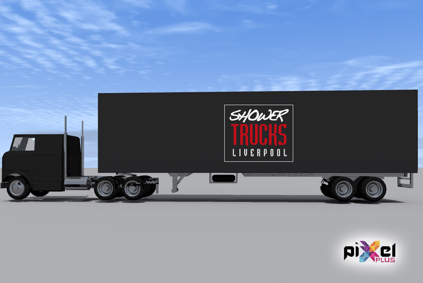 Portfolio de "Shower Trucks Liverpool, Diseñada por Pixel Plus Estudio Gráfico"